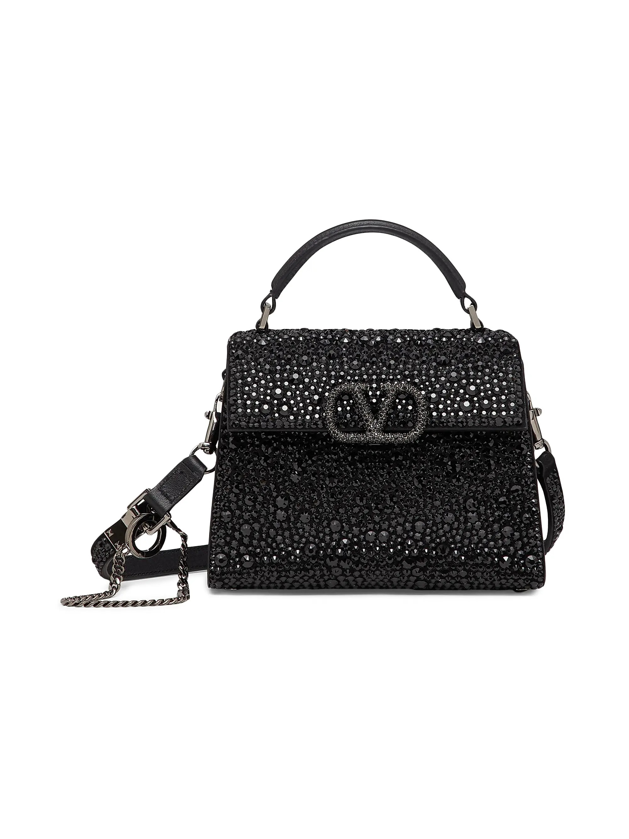 Mini VSling Top Handle Bag with Sparkling Embroidery | Saks Fifth Avenue