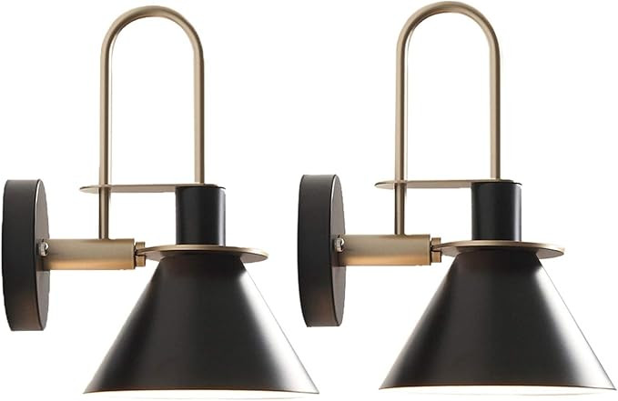 Wall Sconces Set of Two Battery Operated Remote, Non Hardwired Wall Light Fixtures for Indoor Bed... | Amazon (US)