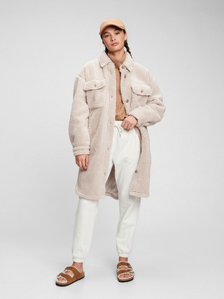 Oversized Sherpa Shirt Jacket | Gap (CA)