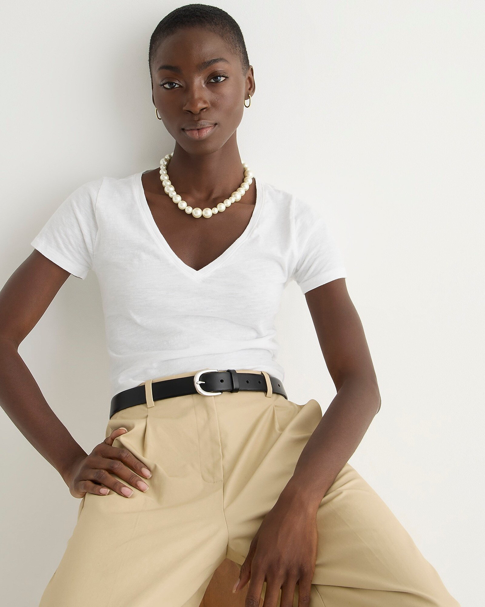 Vintage cotton V-neck T-shirt | J. Crew US