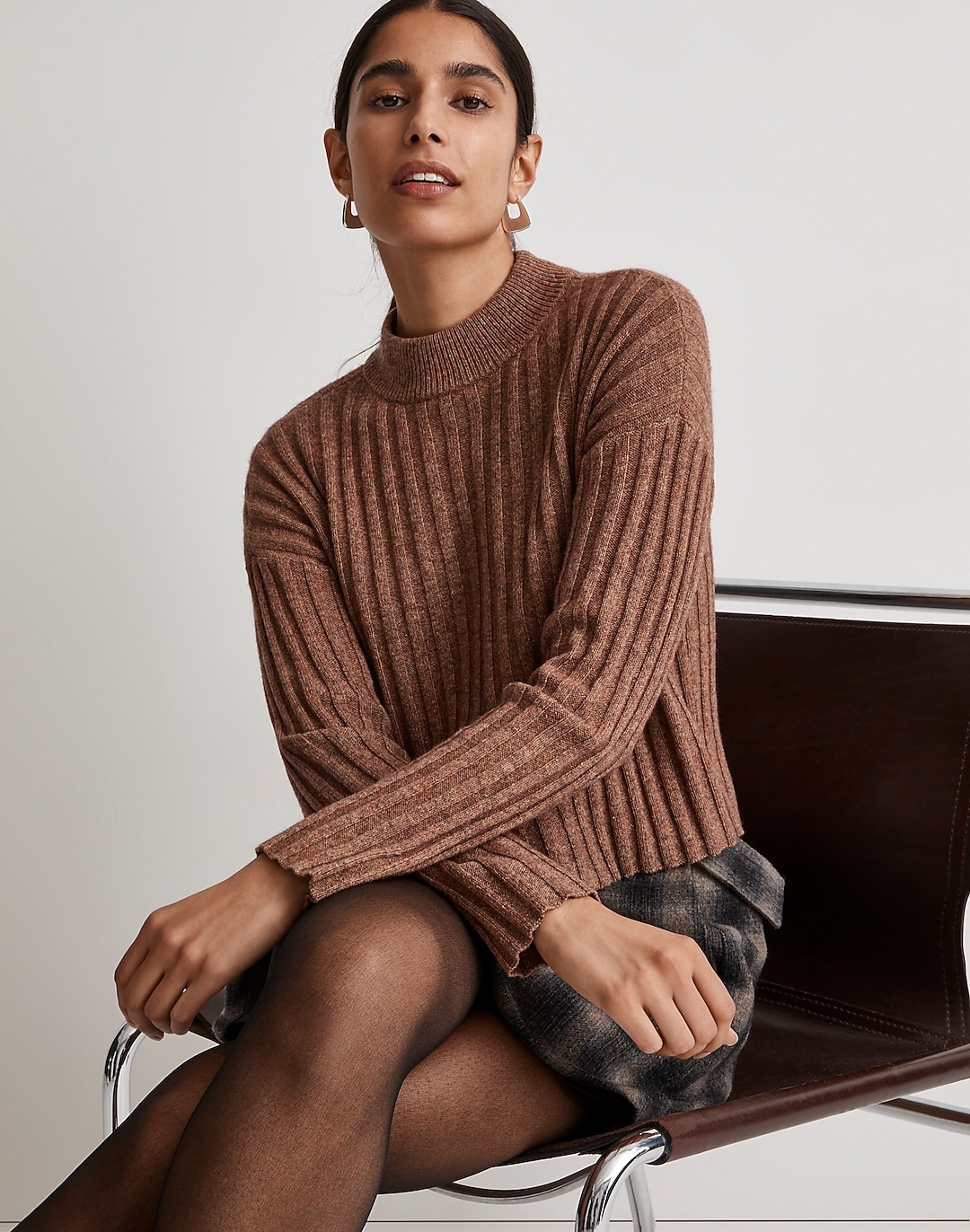 Mockneck Crop Sweater | Madewell