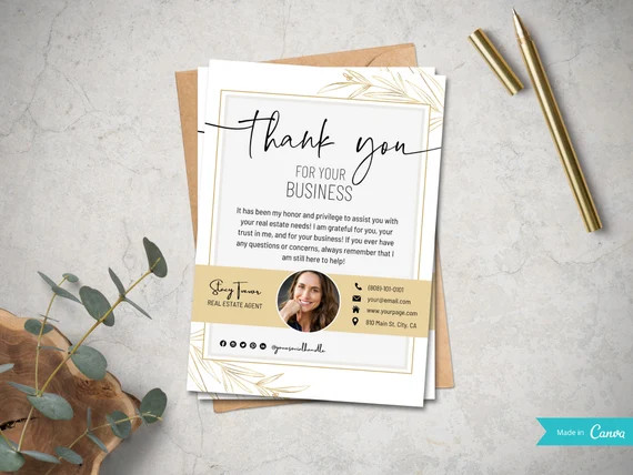 Real Estate Thank You Card  Real Estate Marketing  Realtor - Etsy | Etsy (US)