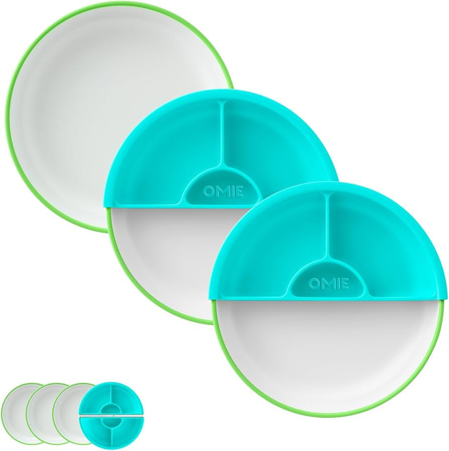 Omie® Easy Scoop Plates for Kids | Unique Design Helps Food Fall into the Spoon, Not on the Tabl... | Amazon (US)
