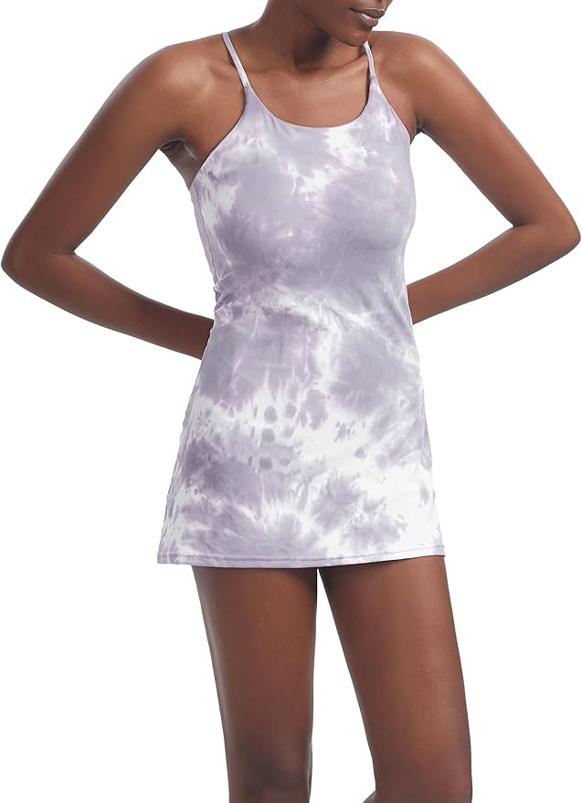 Women's Workout Dress, Sleeveless Built-in with Bra & Shorts Pocket Athletic Dress for Golf Sport... | Amazon (US)