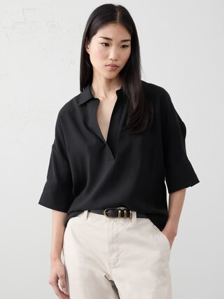 Drapey Oversized Top | Banana Republic Factory