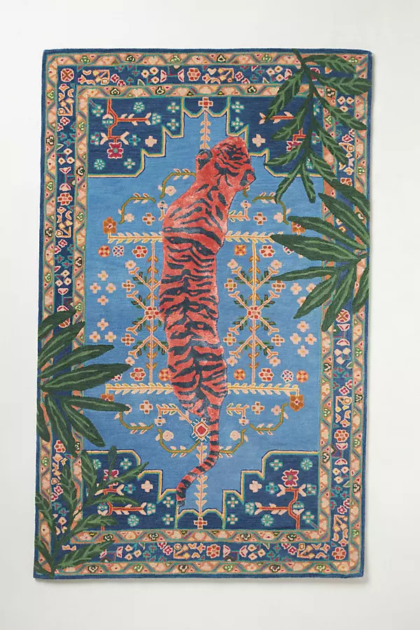 Bengal Tiger Tufted Wool Rug | Anthropologie (US)