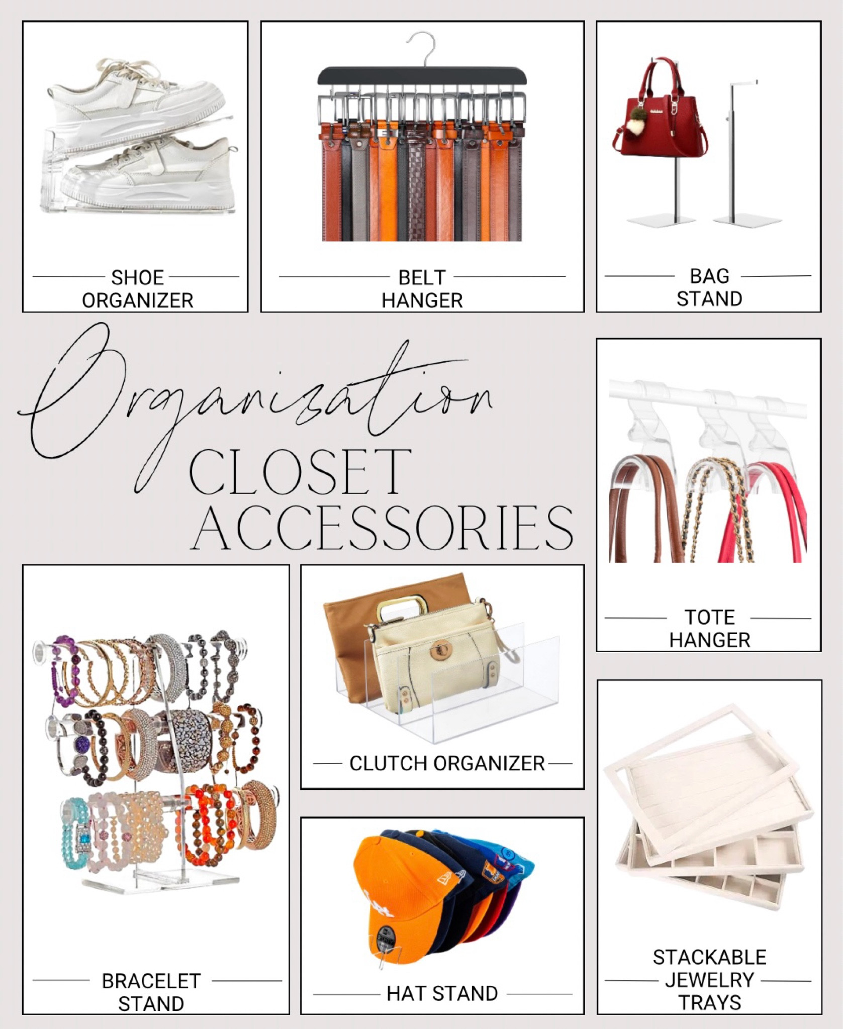 Closet accessory organization / closet organizers / space saving closets

#LTKStyleTip #LTKHome #LTKItBag