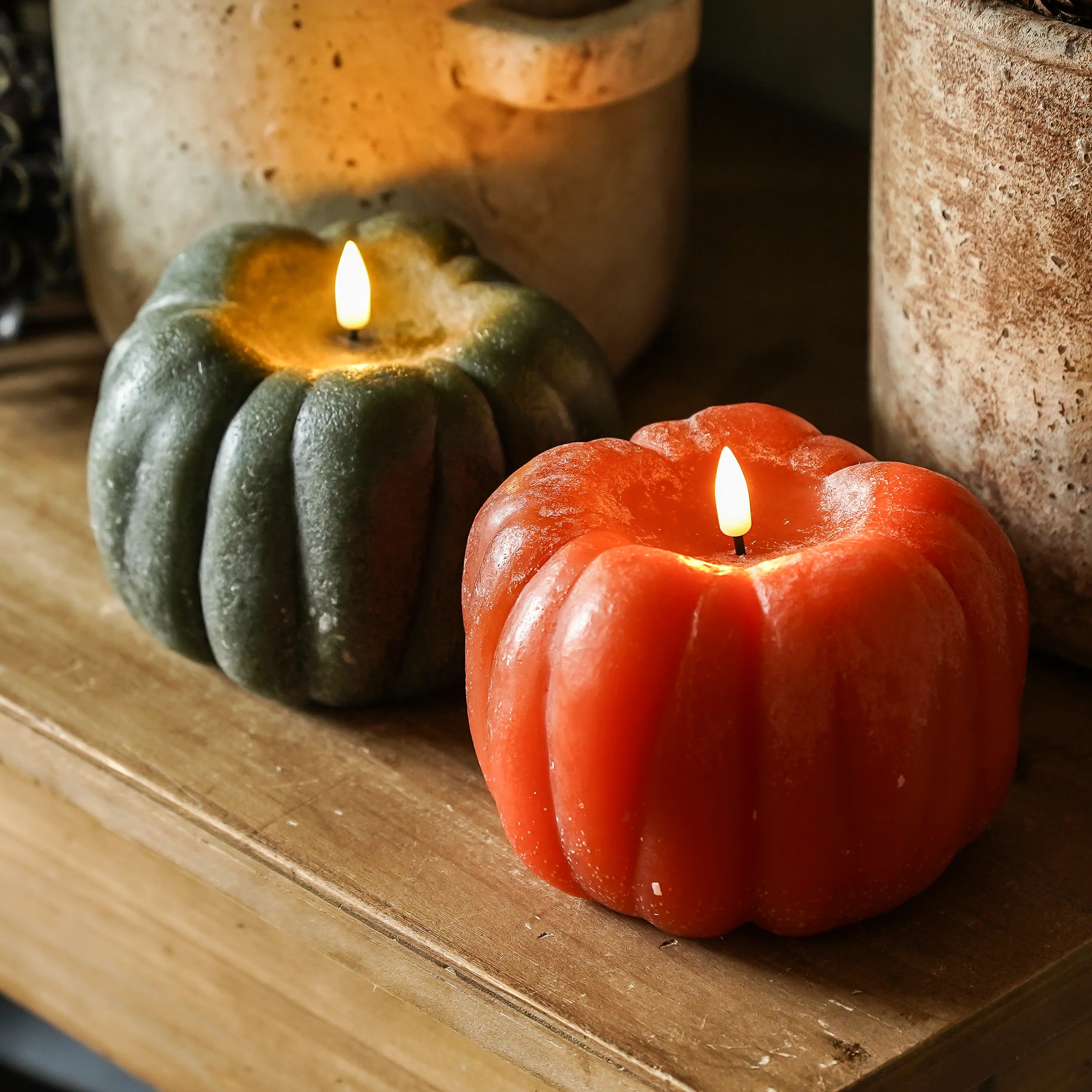 Flameless Pumpkin Candles | MJHome