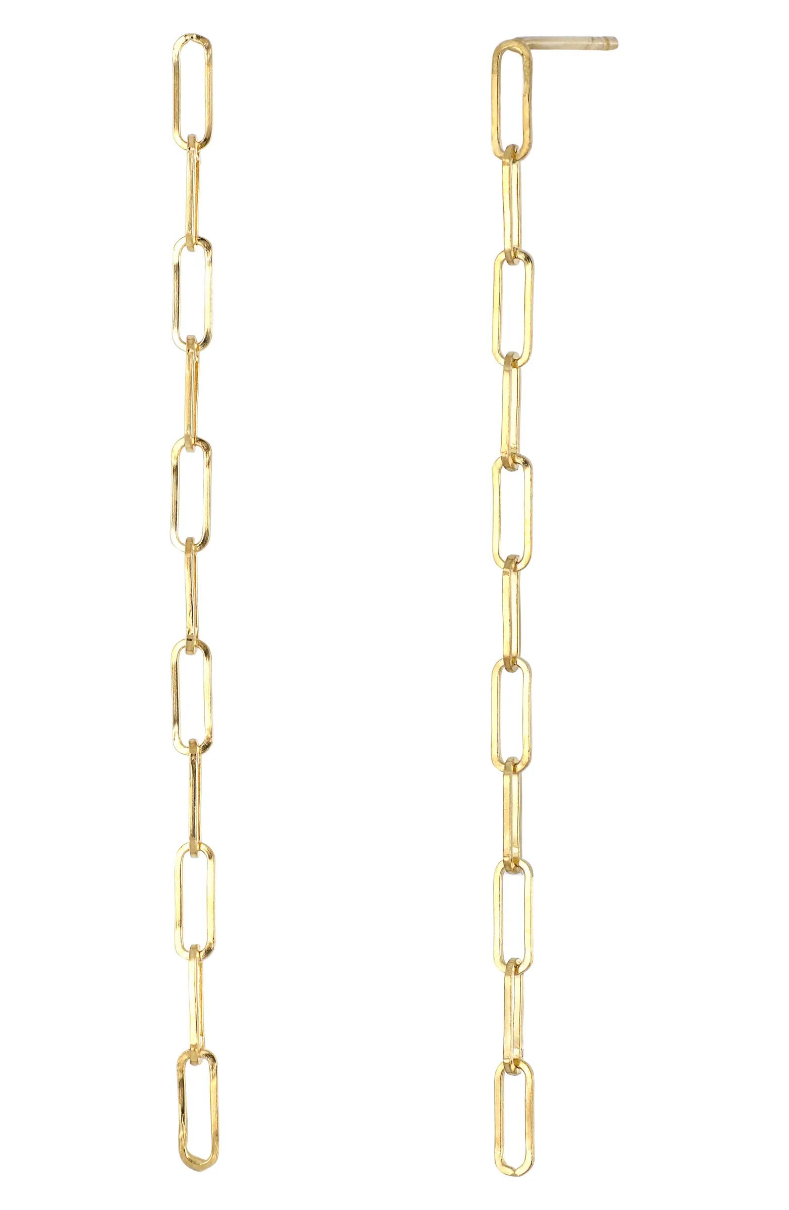 14K Gold Long Chain Earrings | Nordstrom