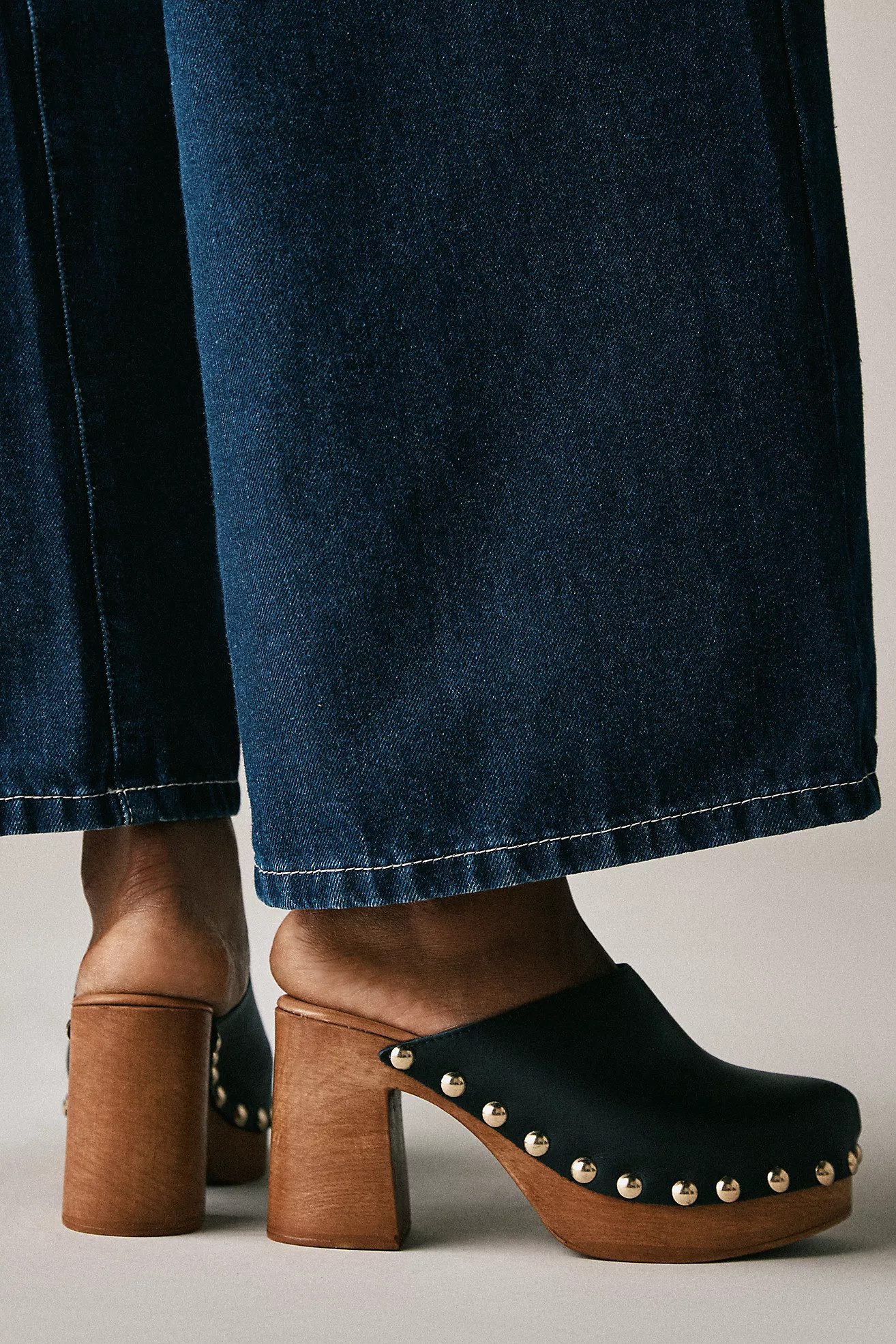 By Anthropologie Wood-Bottom Clog Heels | Anthropologie (US)