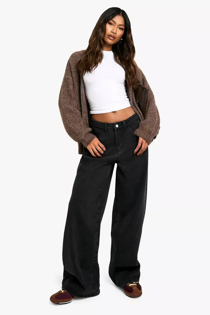 Basics Wide Leg Jeans | Boohoo.com (UK & IE)