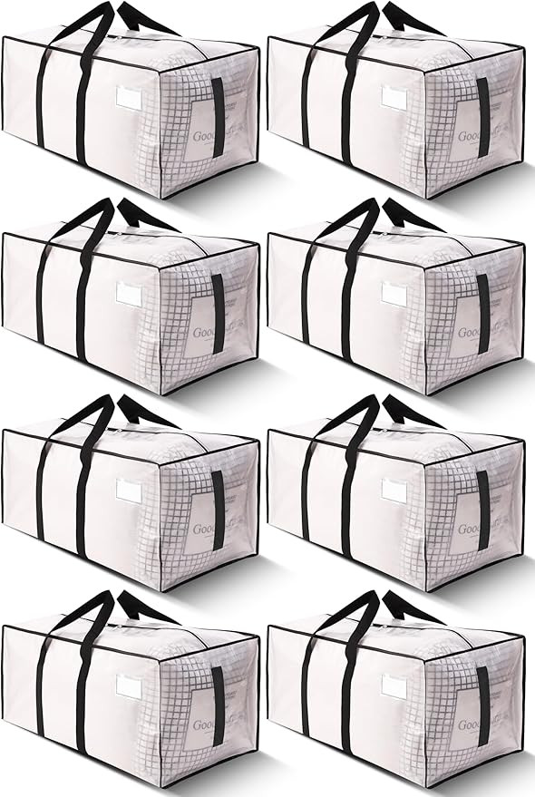HOMESURE Supports 200lbs Heavy Duty Moving Bags - Strong Zipper & Wrap-Around Handles - Water-Res... | Amazon (US)