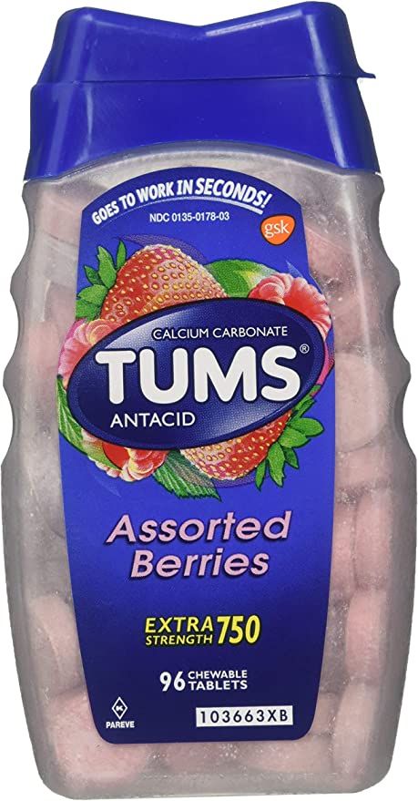 TUMS Extra Strength 750, Berries, 96 Tablets | Amazon (US)