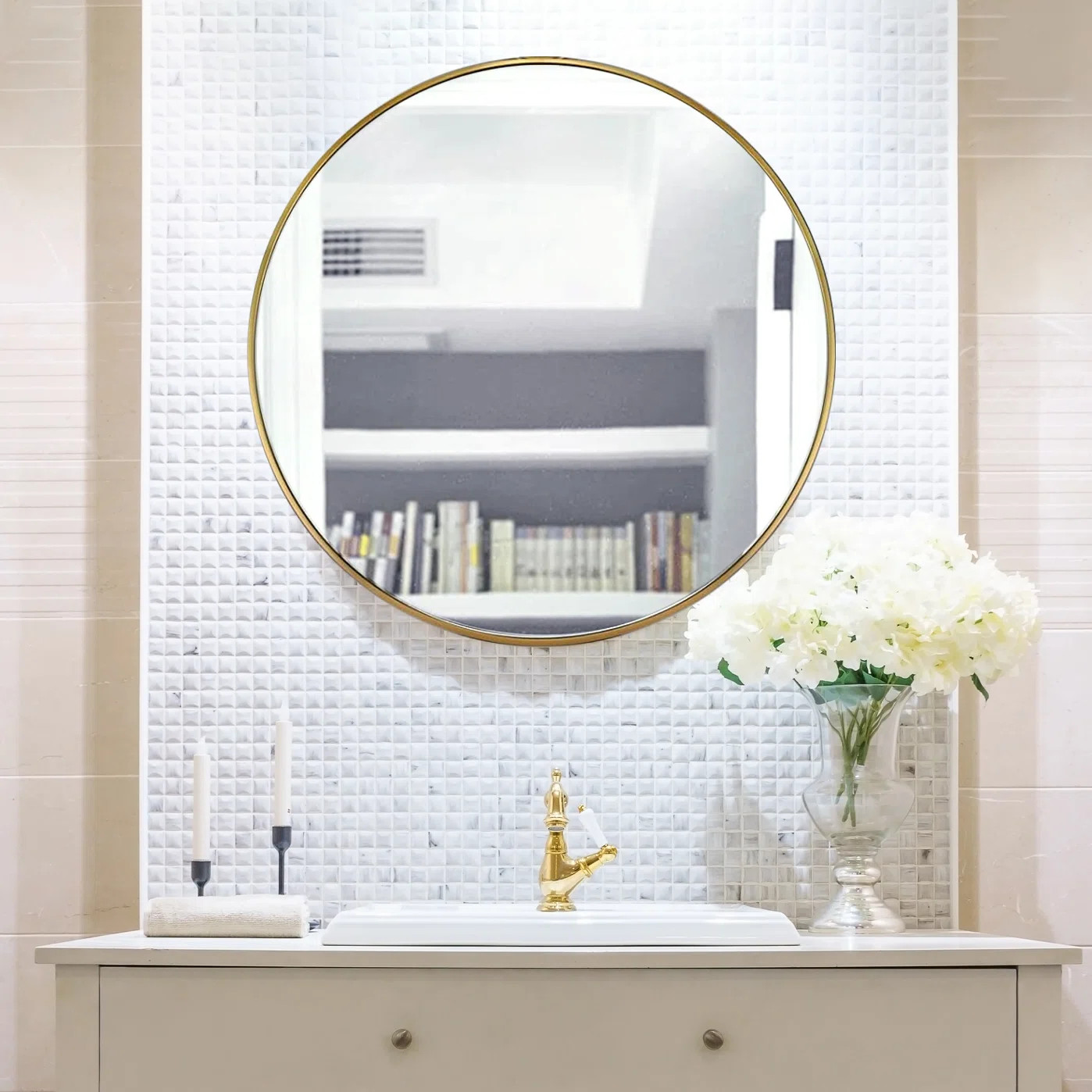 Karrina Round Metal Accent Mirror | Wayfair North America
