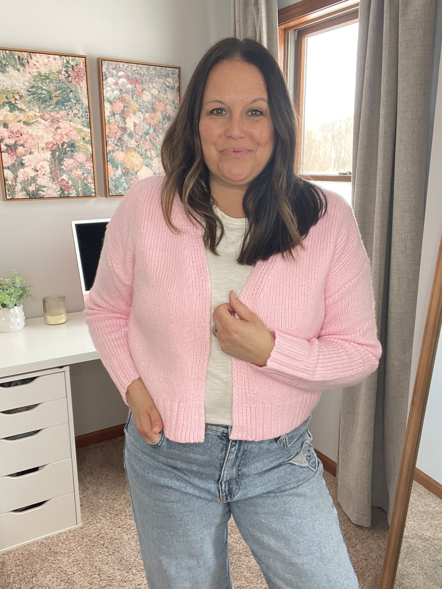 This sweater should come with a warning label: “May Never Want To Take Off” because it’s that soft! Pairs perfectly with these heart embroidered jeans for Valentine’s Day 💖 You can’t grab this entire look from Walmart for only $32 🙌🏻
I’m wearing a medium in both the sweater and jeans.  Shop this Valentine’s Day women’s outfit here 💖

#LTKootd #LTKValentine #LTKOver40