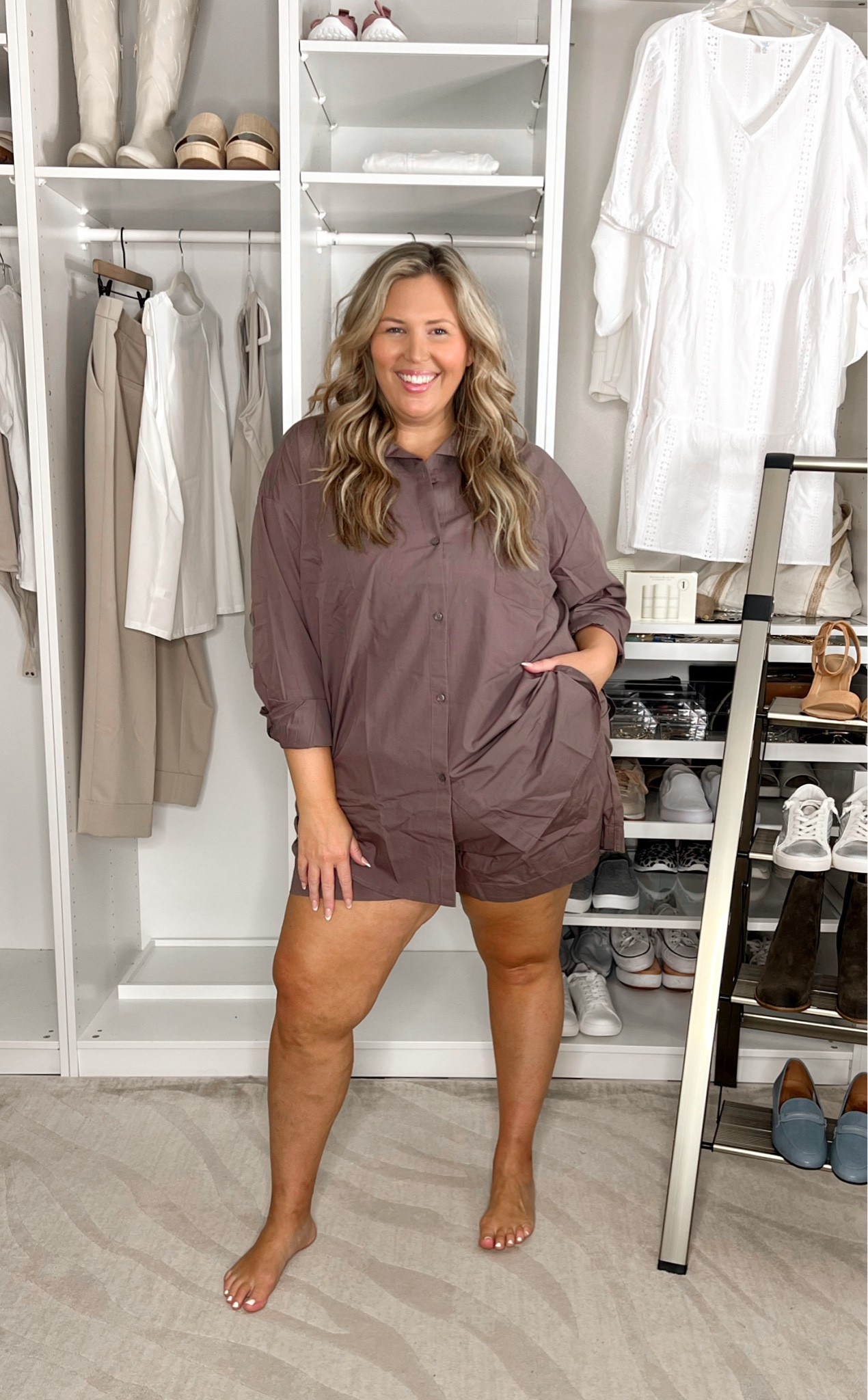 Plus Size N Sale Faves! These pj shorts actually fit me in the 2X wonderfully, but the top is way too tight around my hips. If you have a tummy or hips like mine, size up!

#LTKxNSale #LTKSaleAlert #LTKPlusSize