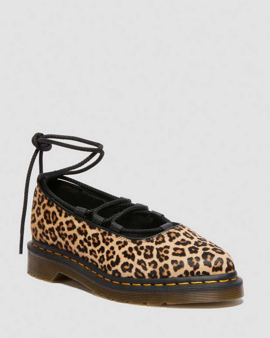 Elphie II leopard ballet flats | Dr. Martens