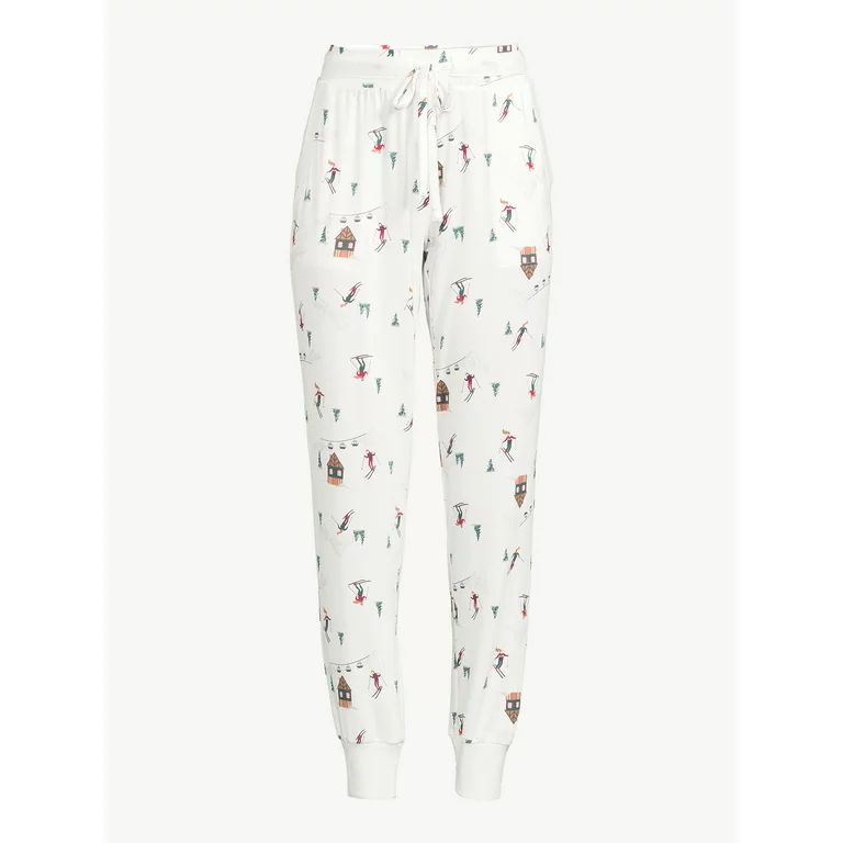 Joyspun Women's Pajama Sleep Jogger Pant, Sizes up to 3X | Walmart (US)