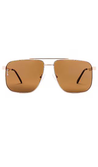 Sorrento Sunglasses in Gold & Brown | Revolve Clothing (Global)