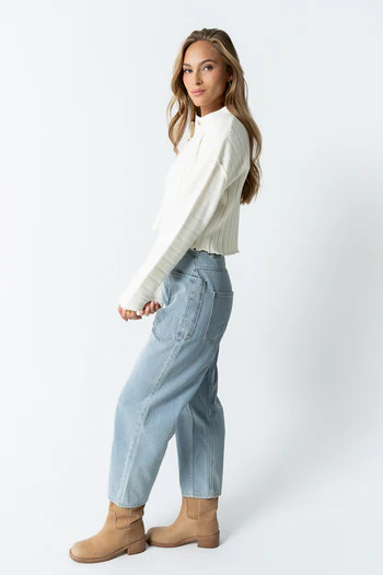 Jocelyn Barrel Jeans in Light Wash | Böhme US