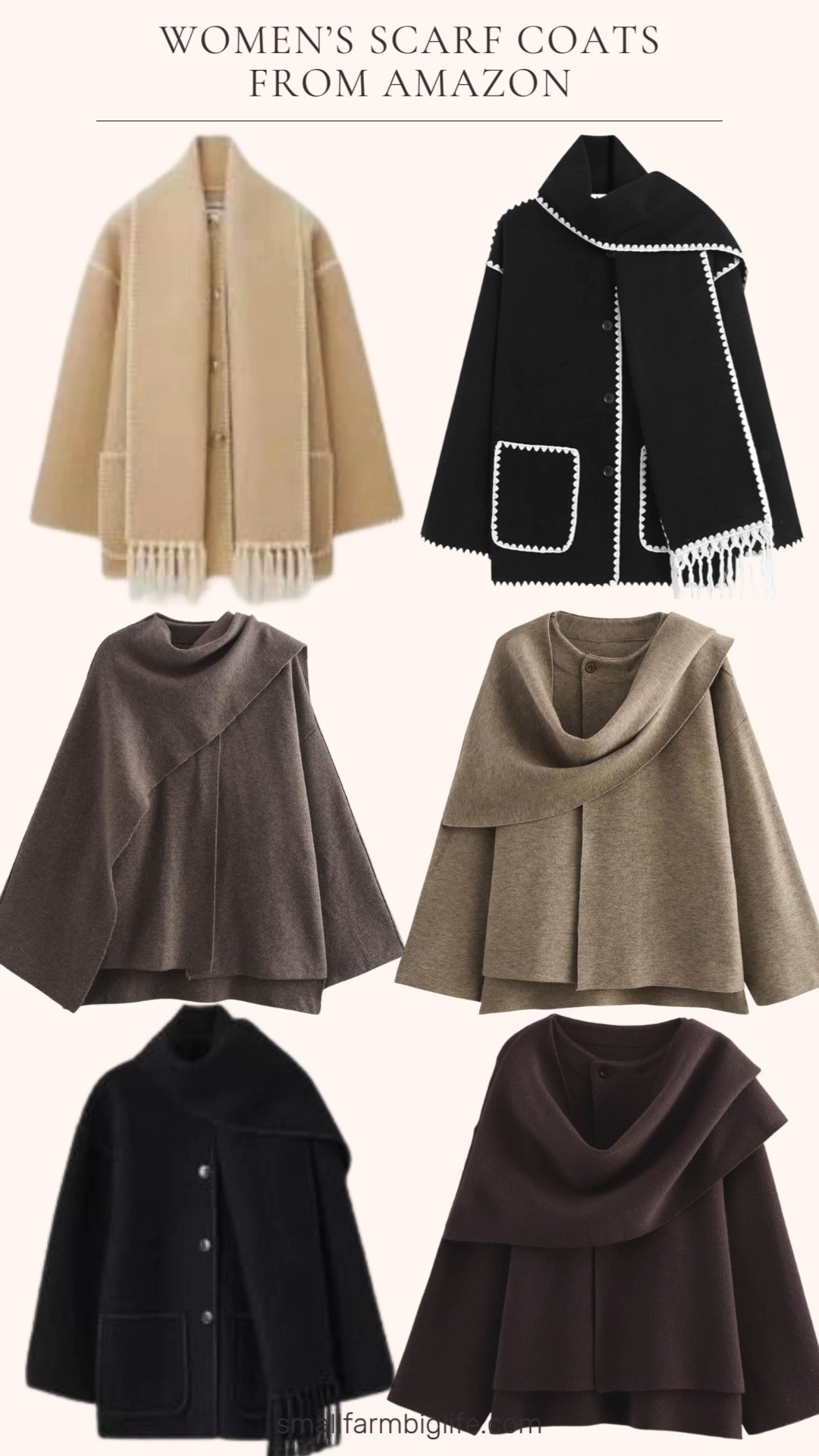 Scarf coats are having a moment 🤎 These cozy jackets with built in scarves are equal parts stylish and practical! They are perfect for staying warm without extra layers. Easy, polished outerwear in classic tan, black, and brown for everyday wear. 

 #LTKootd #LTKOver40 #LTKFindsUnder50