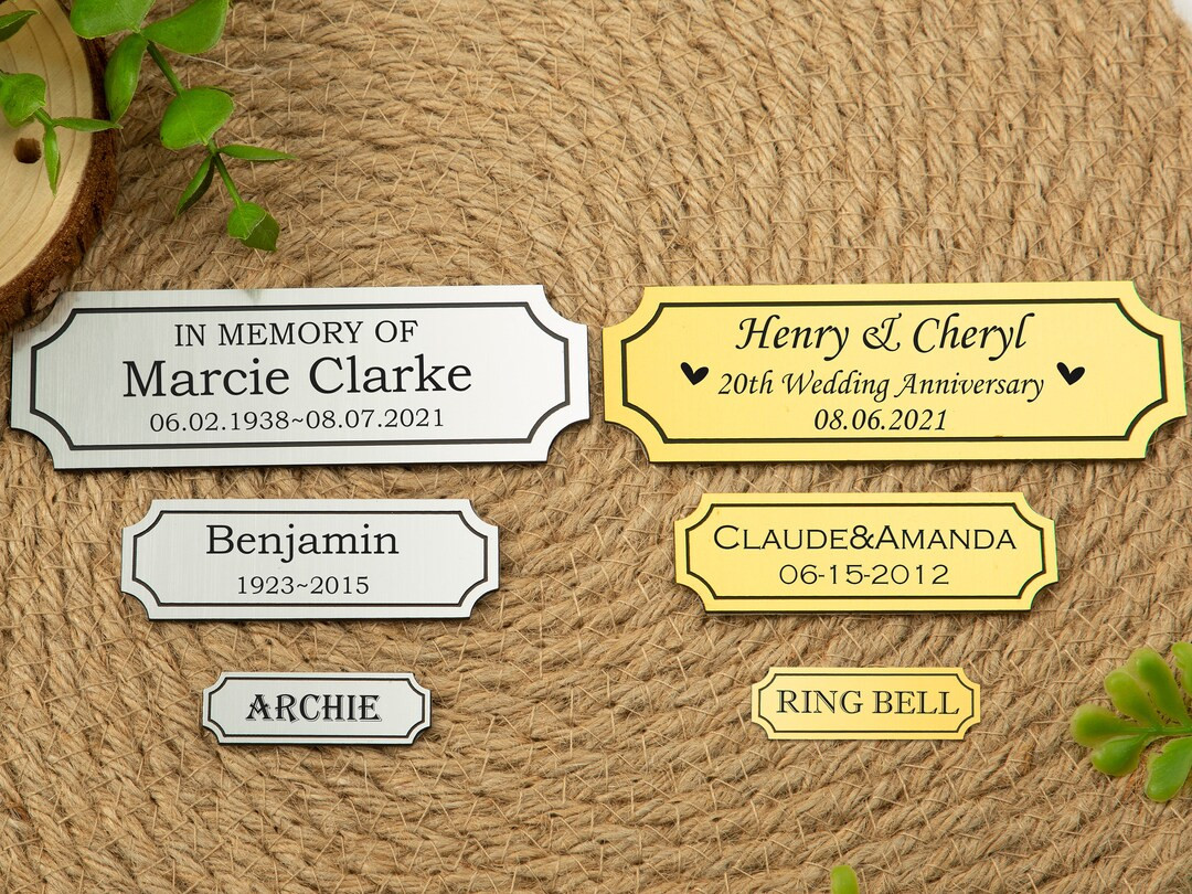 Personalized Brass Plate Custom Name Plate Engraved Brass Plate Gold Name Plates ID Tags Title Pl... | Etsy (US)