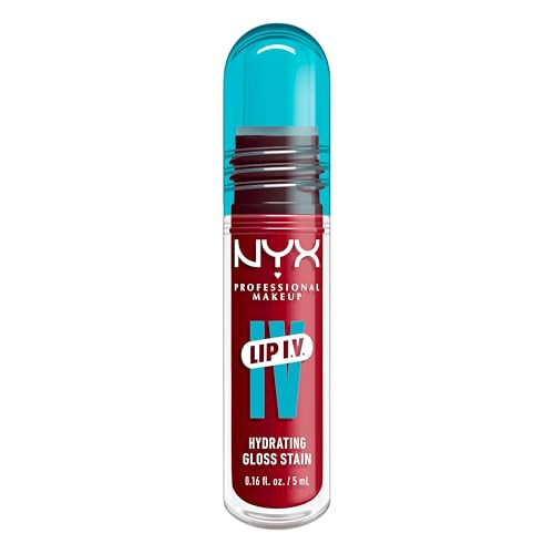 NYX PROFESSIONAL MAKEUP Lip IV Hydrating Glossy Lip Stain with 12HR Hydration - Red-y Set Wet (Red) | Amazon (US)