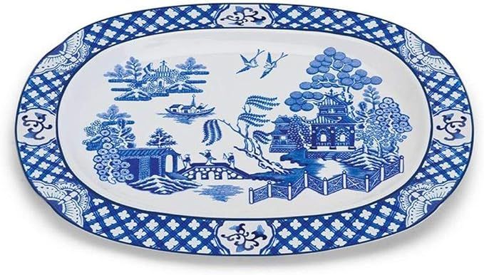 Two's Company Blue Willow Serving Platter Porcelain | Amazon (US)