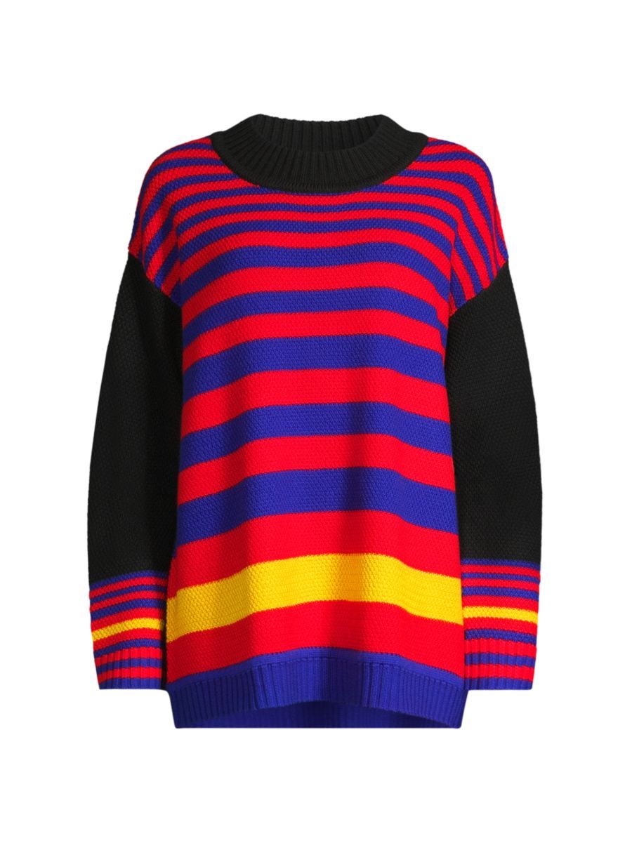 Victor Glemaud Striped Mock Turtleneck Sweater | Saks Fifth Avenue