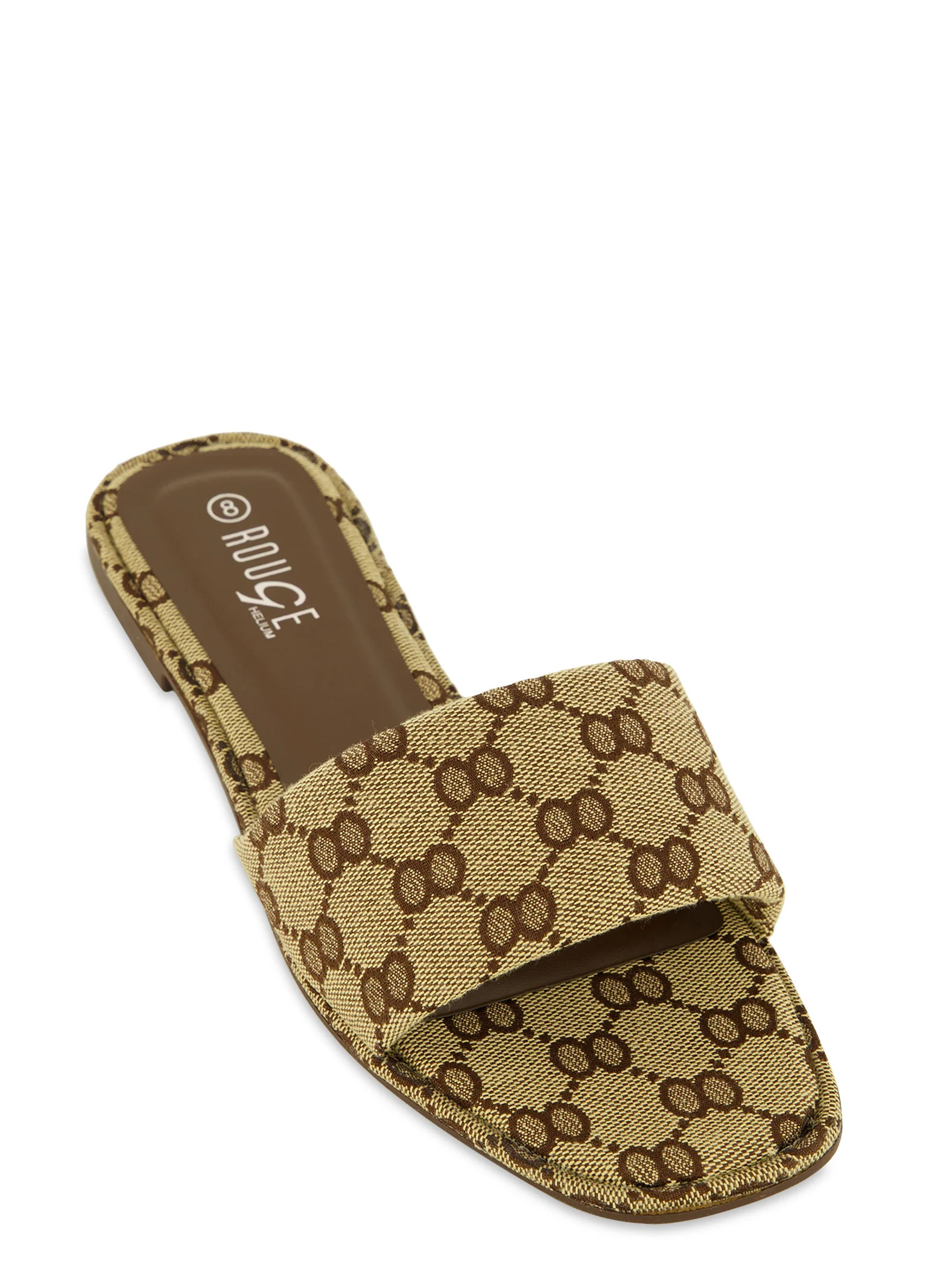 Single Band Square Toe Slide Sandals | Rainbow Shops