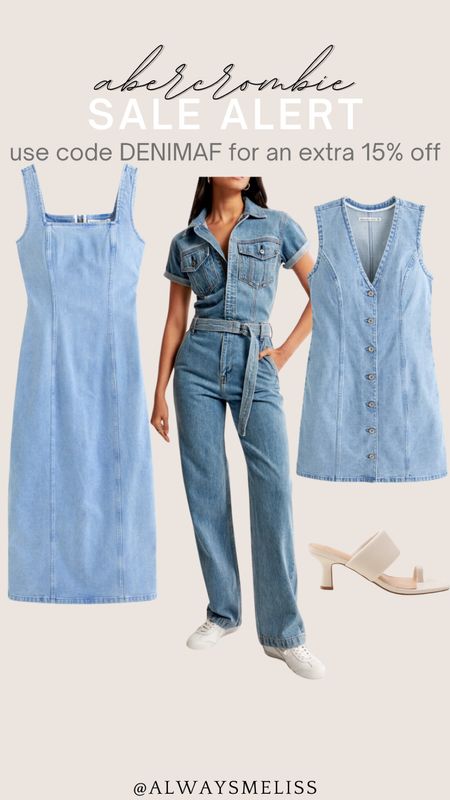 Abercrombie is doing a huge sale on their entire site use code DENIMAF for an extra 15% off. Here’s a few things that I ordered, I love this denim jumpsuit and these denim dresses.

#LTKfindsunder100 #LTKsalealert #LTKfindsunder50