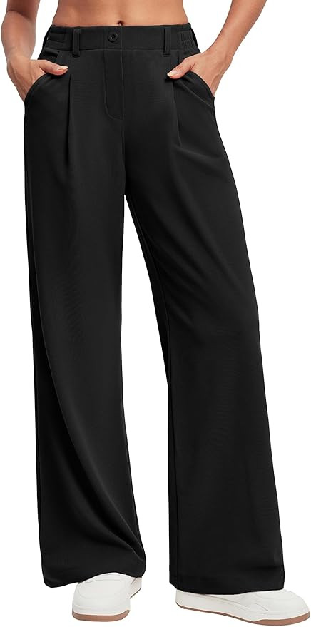 Ewedoos Wide Leg Pants Woman Stretchy Work Dress Pants Women Trendy 2026 Business Casual Outfits ... | Amazon (US)