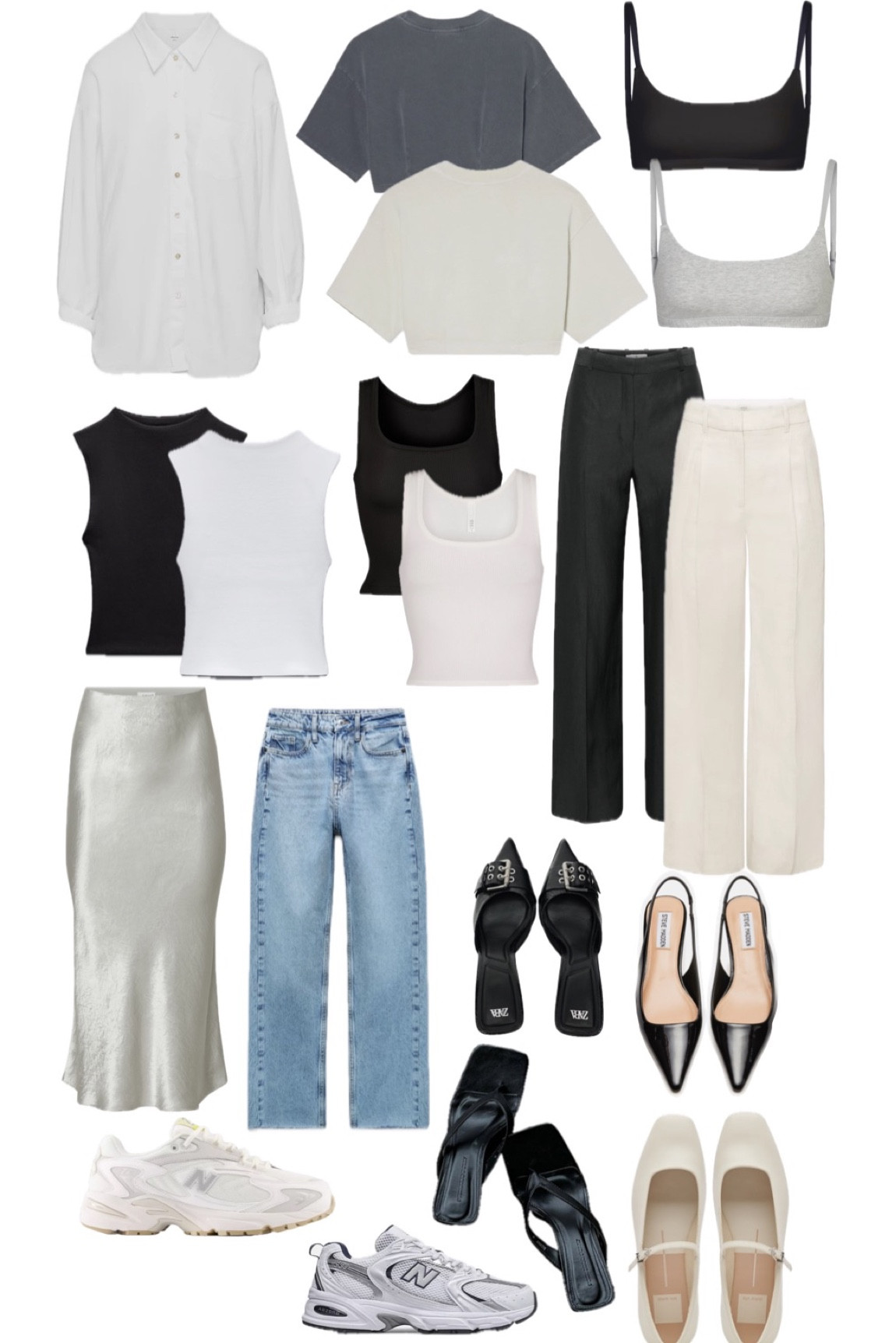 spring basics!! 

some things i couldn't link:
crop tees - talentless 
high neck tanks - zara 
jeans - zara 
buckle heels - zara 