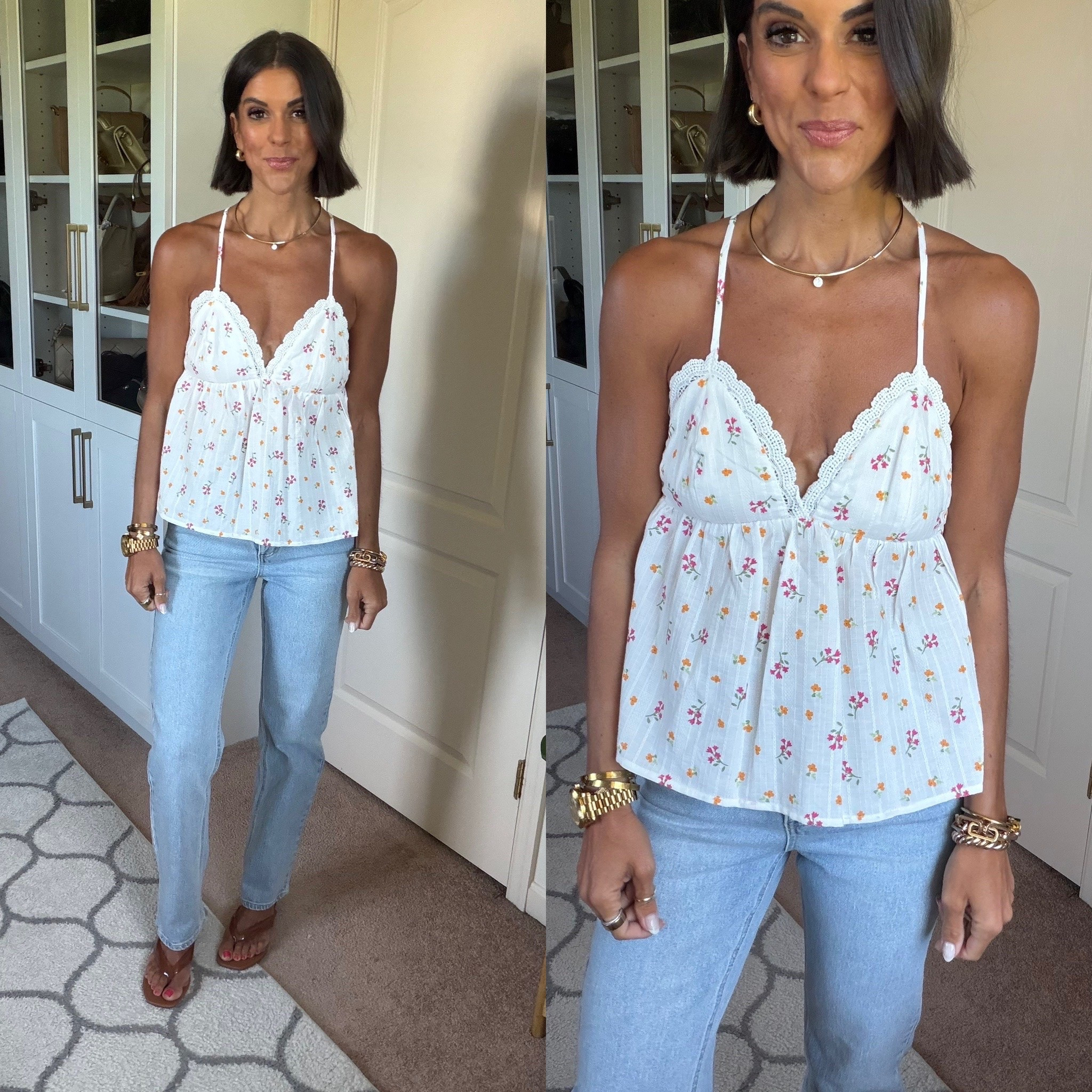 The cutest new $12 Walmart tank! I’m 5’5 and in size xs
Size 0 in jeans

#LTKSaleAlert #LTKmomlife #LTKgrwm