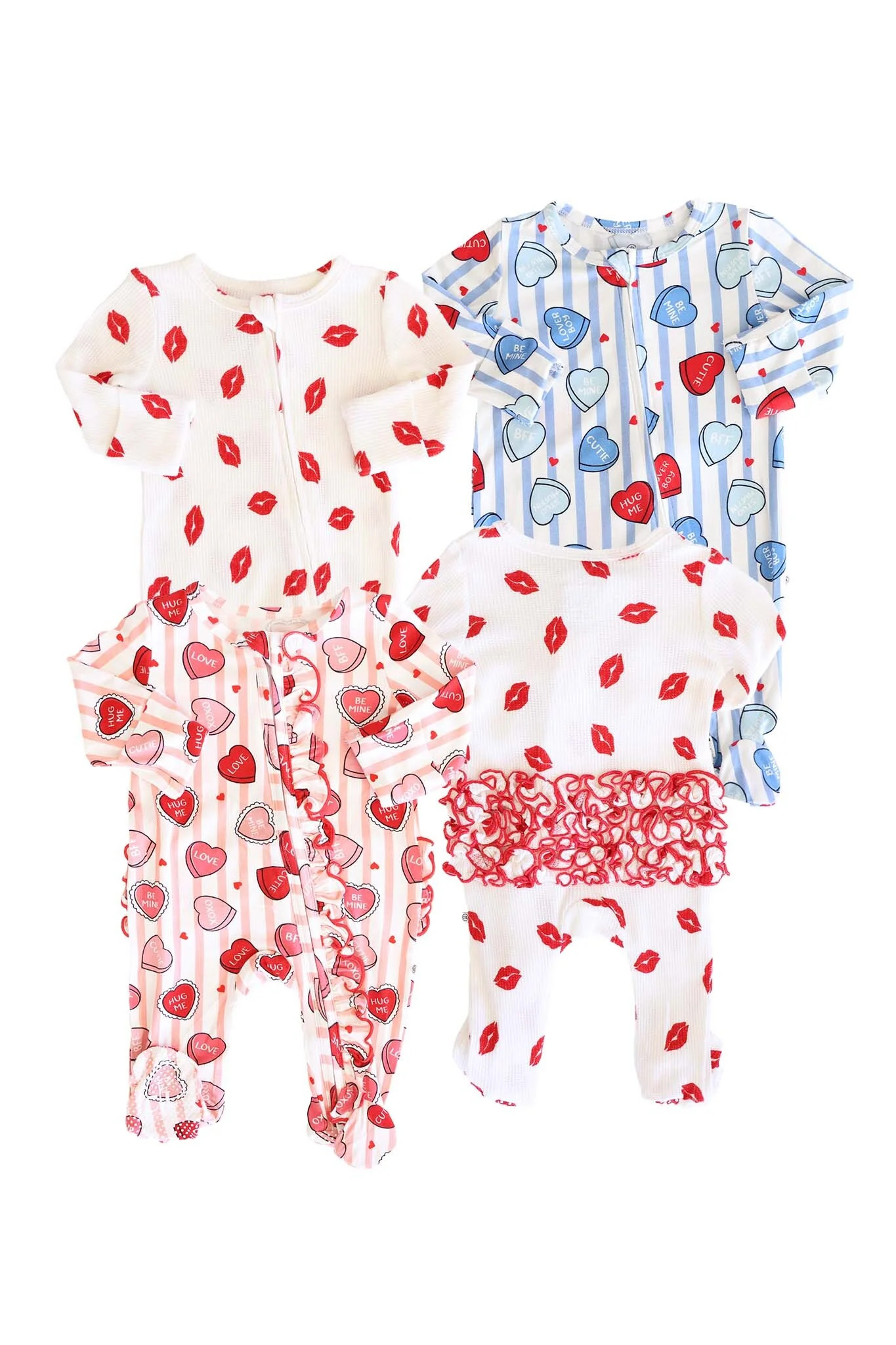 Valentine's Day Zipper Footies | Caden Lane