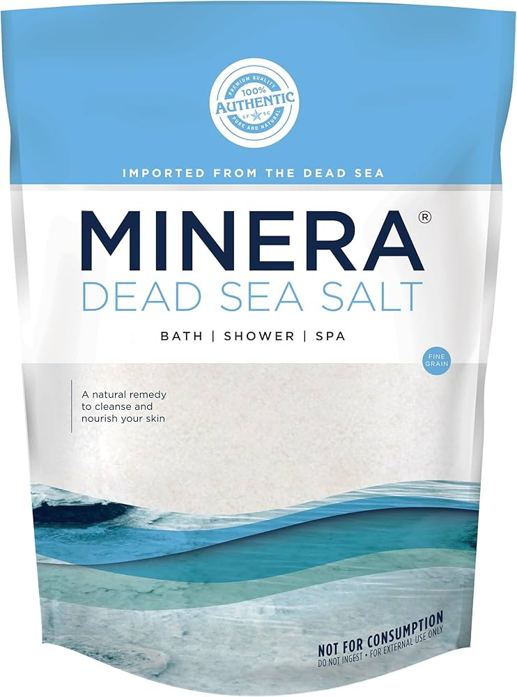 Minera Fine Grain Dead Sea Salt for Bath & Foot Soaks \u2013 5 lbs, Fast-Dissolving, 100% Pure an... | Amazon (US)