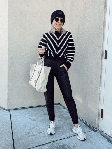 Cute black and white striped sweater
Wearing a small

#LTKstyletip