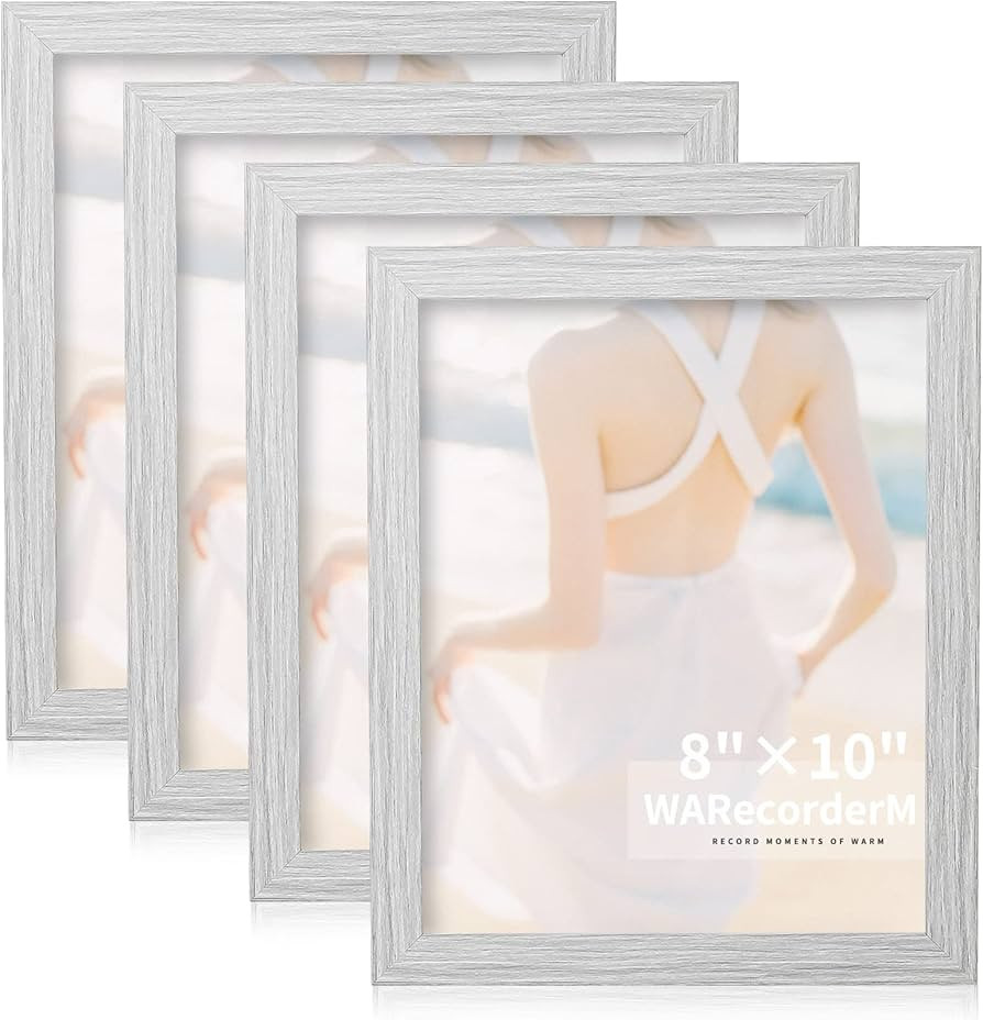 8x10 Picture Frames Set of 4- High Definition Glass New Patten Frame - Wall Mounting Frame Horizo... | Amazon (US)