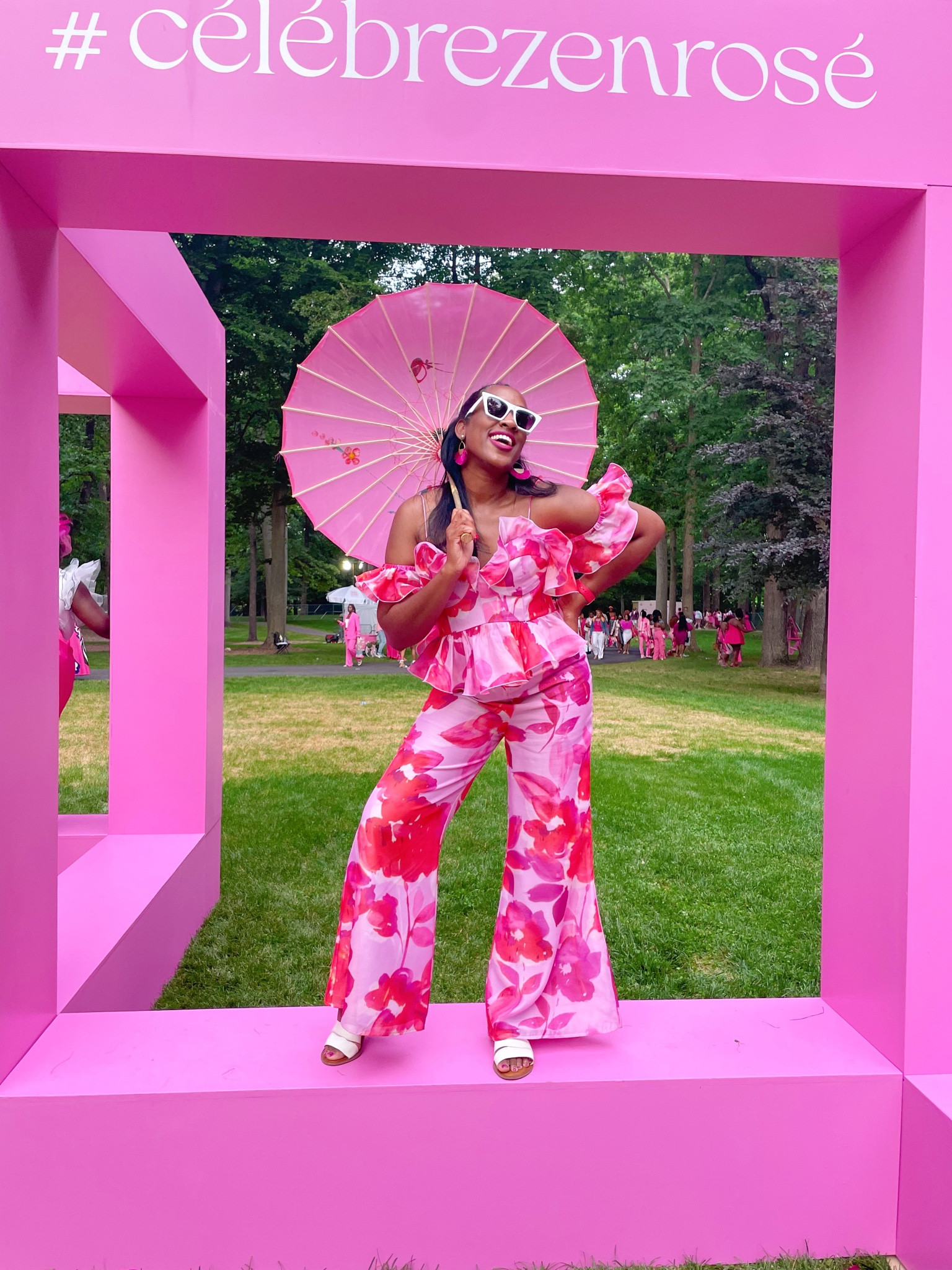 Beautiful jumpsuit… perfect for a fancy brunch, fabulous summer outing, or wedding. Wearing Size 10.  FIT NOTES: Straps are not adjustable and a little long, so I had to alter them.

#LTKwedding