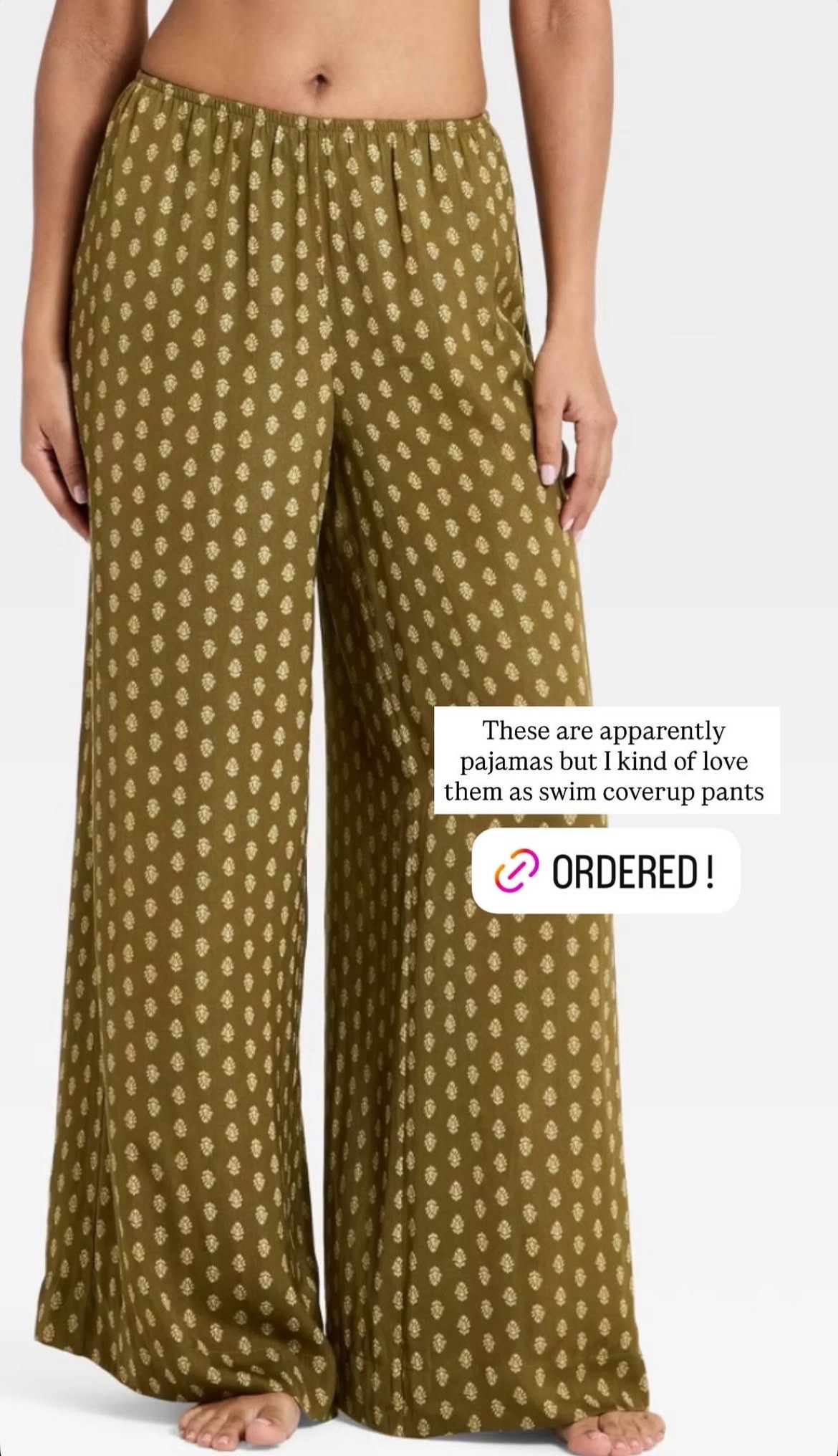 Recently ordered these pajama bottoms to wear as a swimsuit coverup!

#LTKootd #LTKSeasonal #LTKSwim