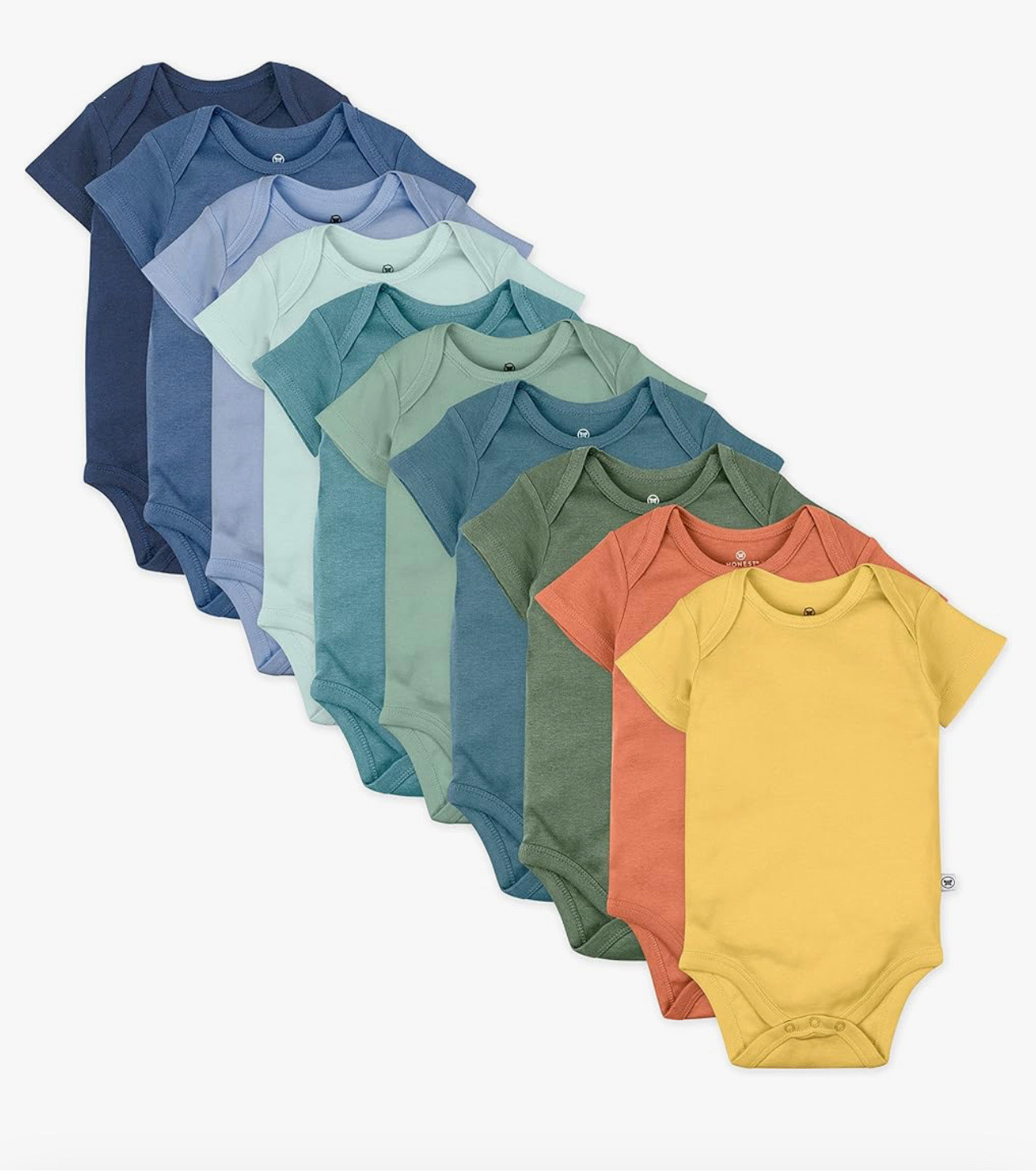 HonestBaby 10-pack Short Sleeve Bodysuits One-piece 100% Organic Cotton for Infant Baby Boys, Girls, Unisex

#LTKBaby