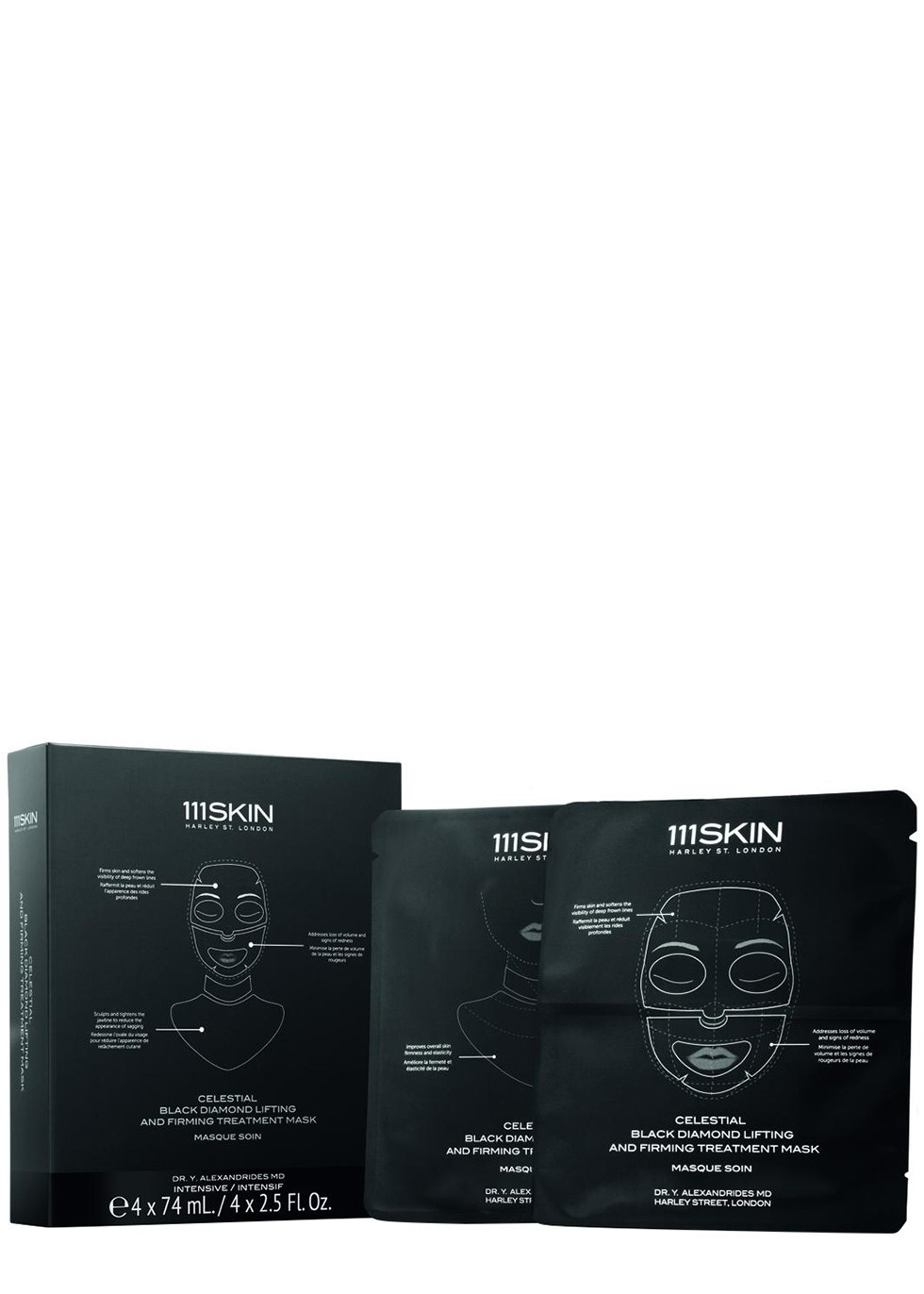 Celestial Black Facial Diamond Lifting and Firming Mask - Set of 4 | Harvey Nichols (Global)