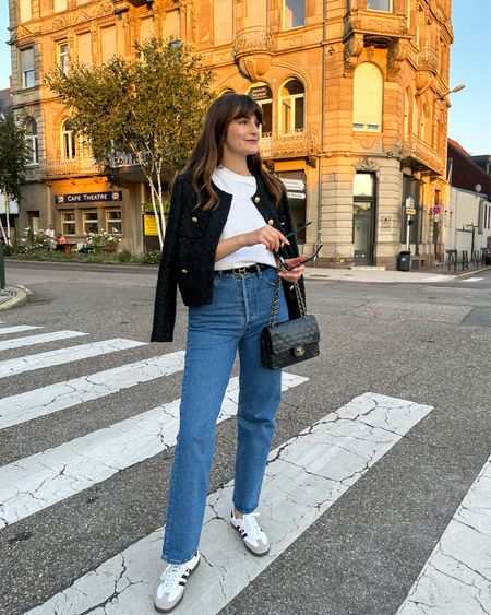 Another casual comfy chic outfit with a tweed jacket and my favorite Samba sneakers 

#LTKworkwear #LTKeurope #LTKSeasonal