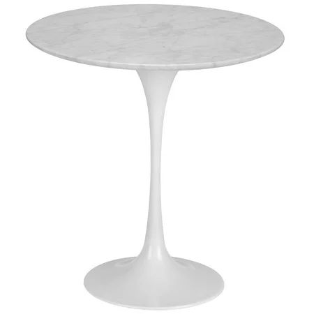 Poly and Bark Daisy 20 inch Marble Side Table in White Base | Walmart (US)