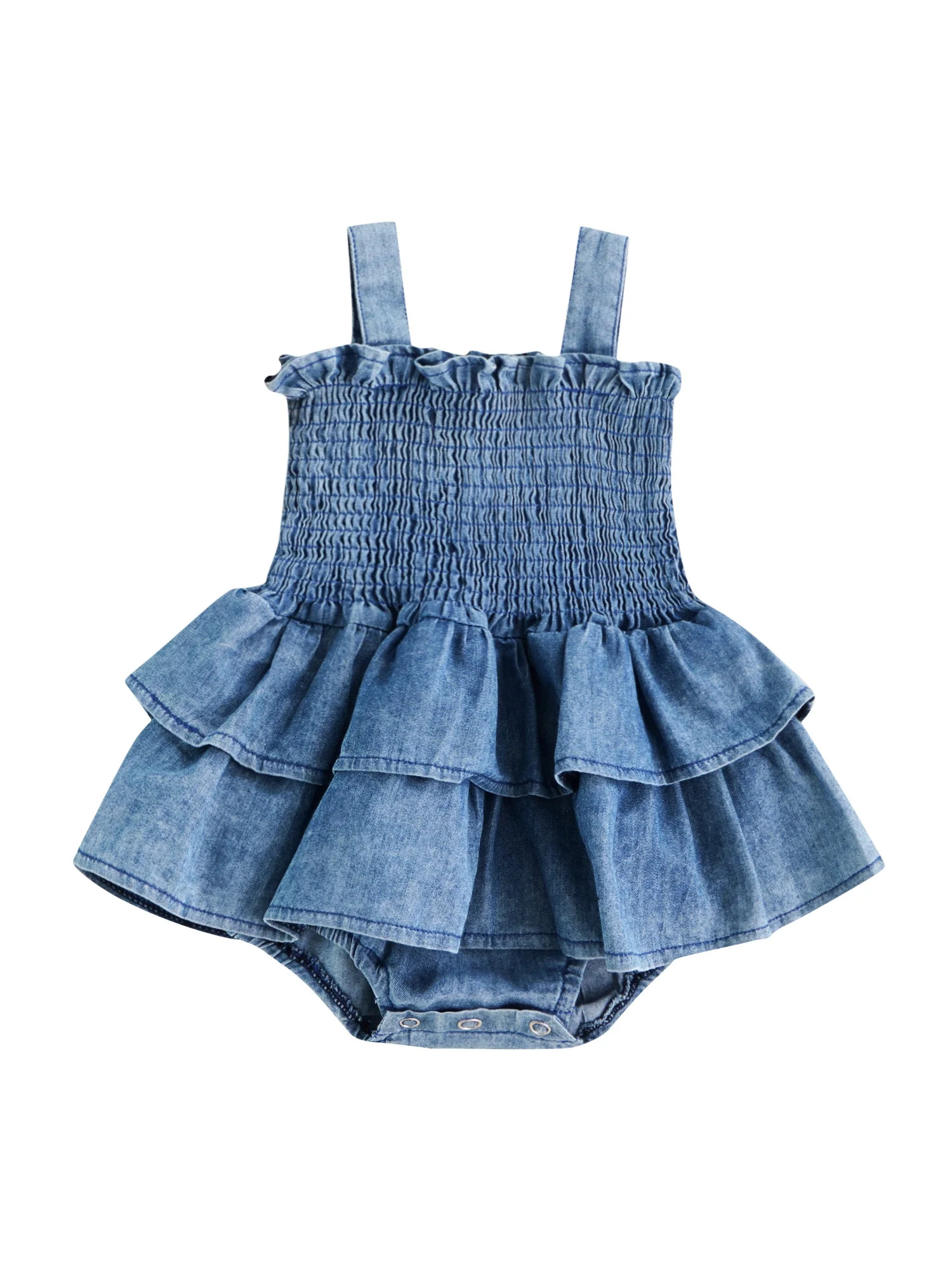 Hirigin Baby Girls Summer Denim Romper Clothes Dress Newborn Sunsuit 3 6 9 12 18 Months One-Piece... | Walmart (US)