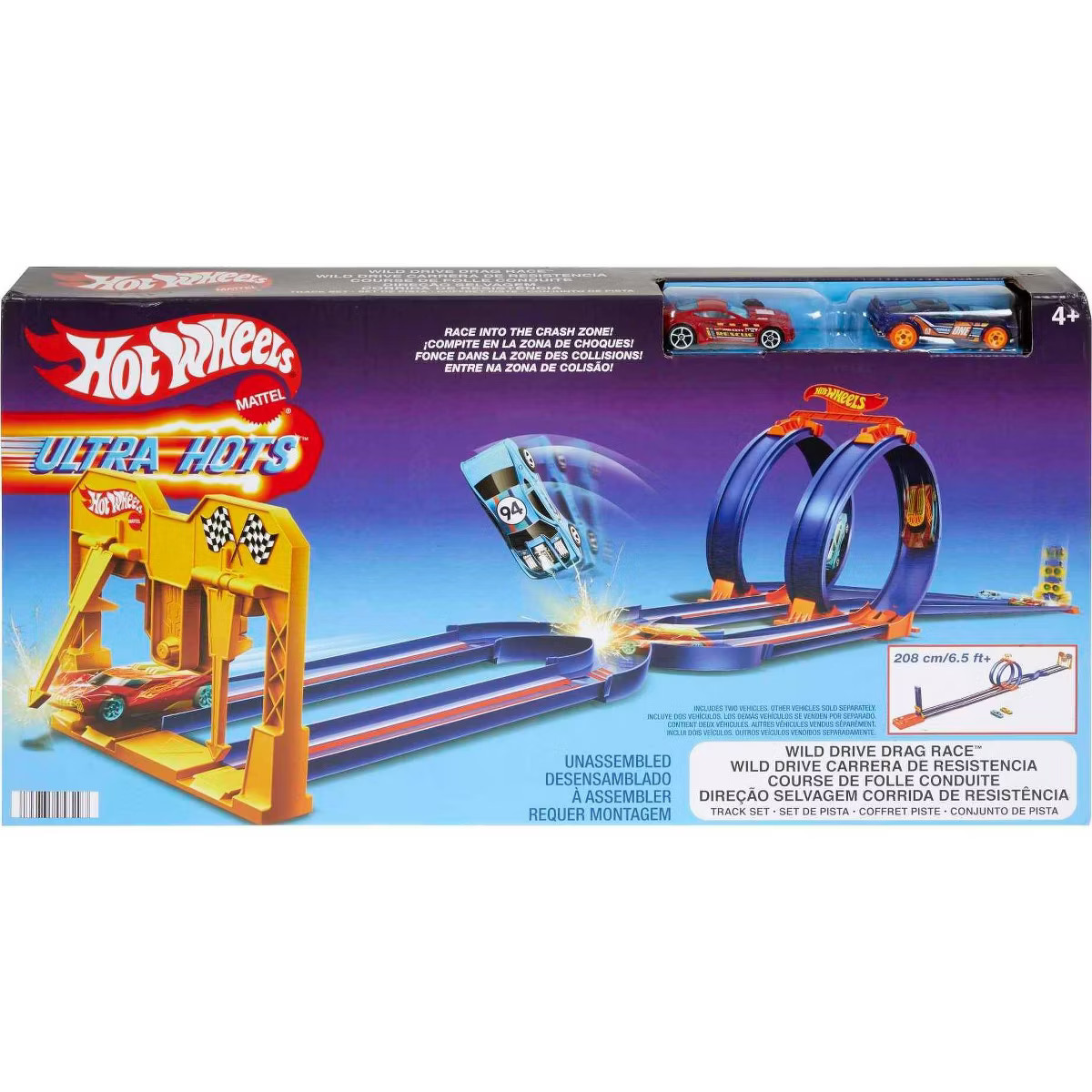 Hot Wheels Ultra Hots Wild Drive Drag Race Trackset | Target