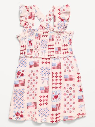 Printed Sleeveless Smocked Dress for Toddler Girls | Old Navy (US)