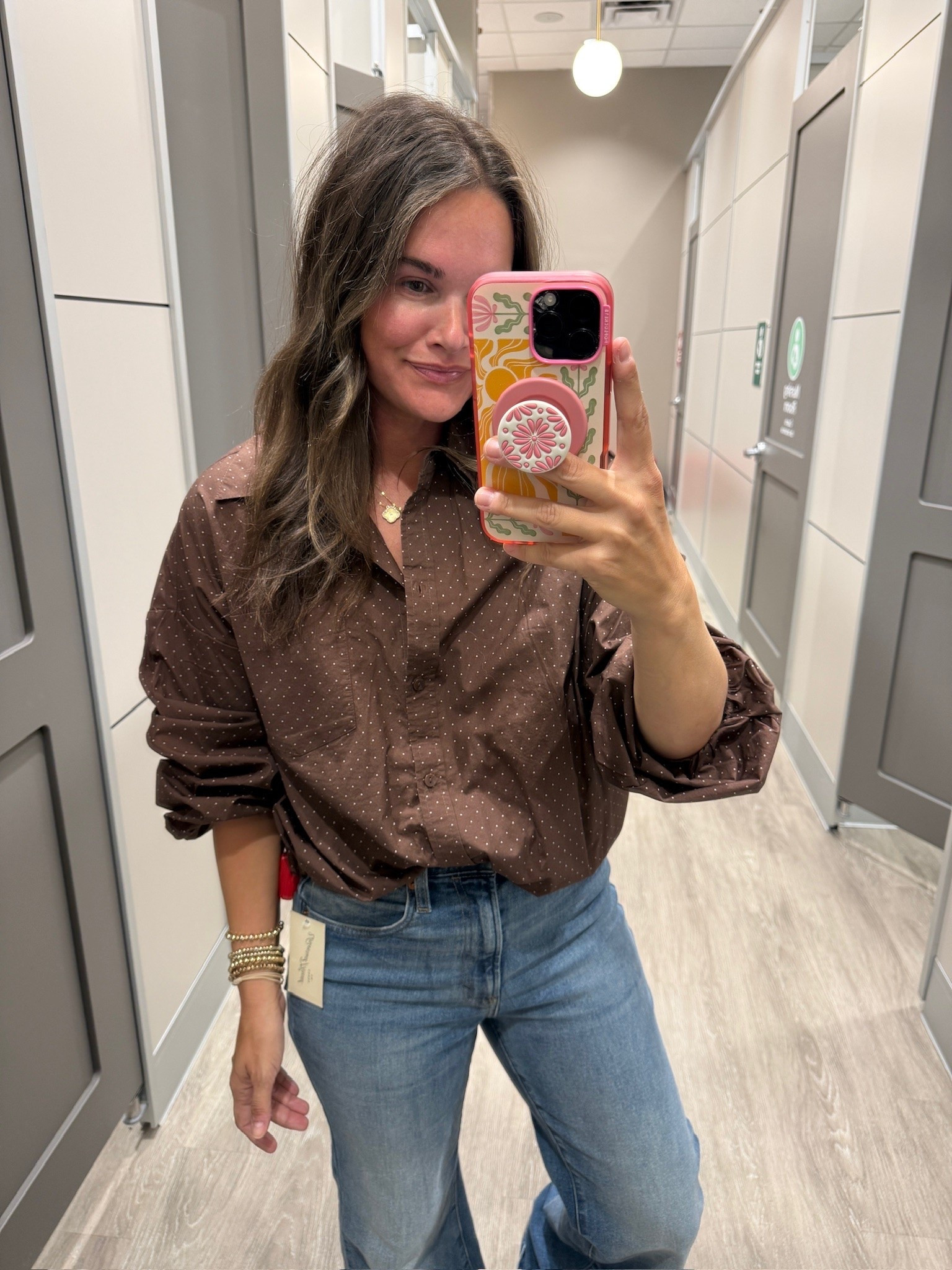A polka dot button down? Immediately adding to my fall closet. Love this chocolate brown with denim.

polka dot button down, brown button down, fall blouse, fall closet, chocolate brown outfit, denim outfit, fall fashion, casual fall outfit, printed blouse, everyday fall style, fall wardrobe, JulieFranks

#LTKootd #LTKgrwm #LTKdayinmylife