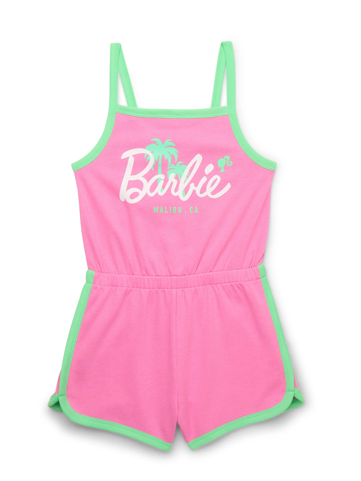Barbie Girls Sleeveless Graphic Romper, Sizes 4-12 - Walmart.com | Walmart (US)
