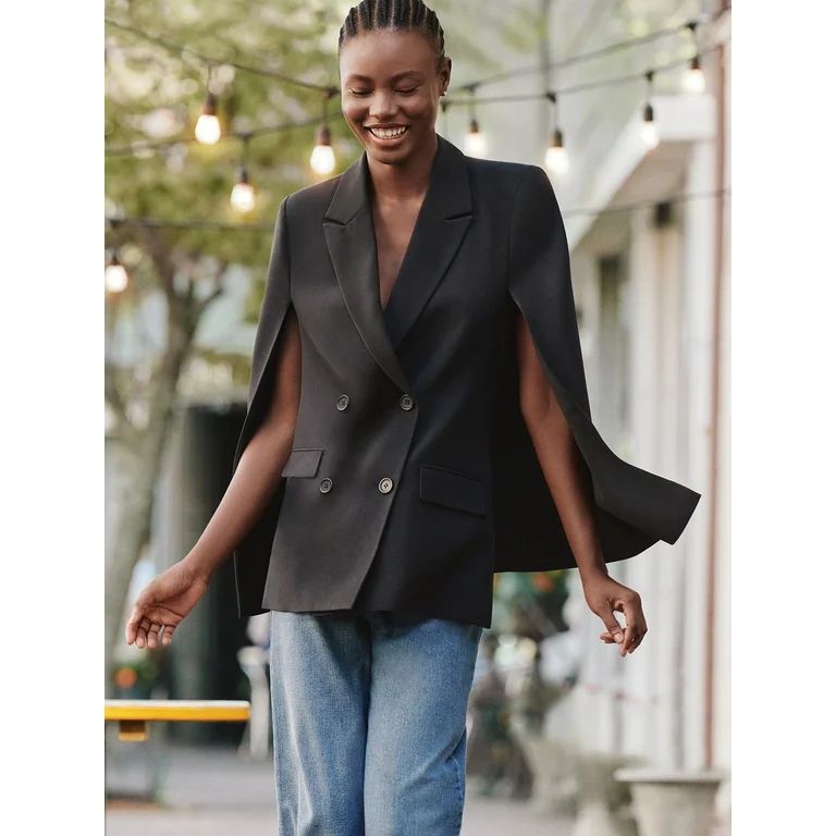 Scoop Women’s Cape Blazer, Sizes XS-XXL | Walmart (US)